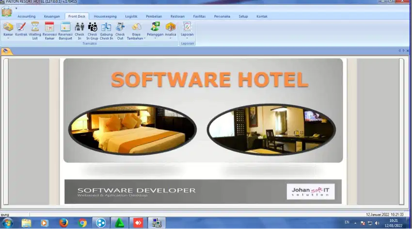 Software Manajemen Hotel custom