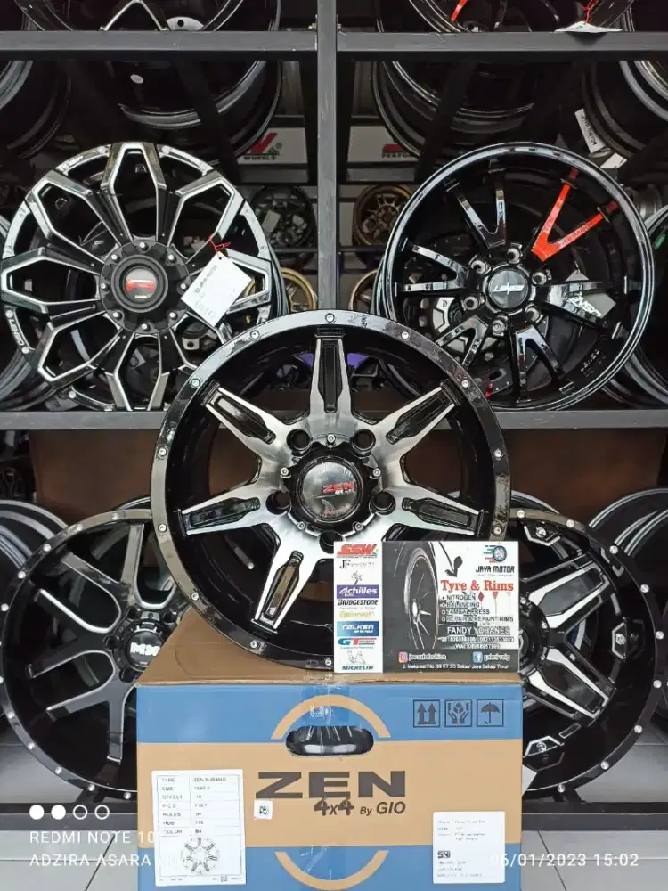 Velg katana feroza zen mirano r15 5x139.7 lbr 8 et -10