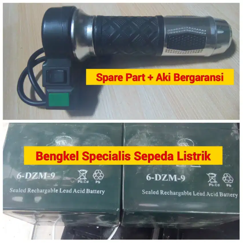 Battrei sepeda listrik+ sparepart service bergaransi