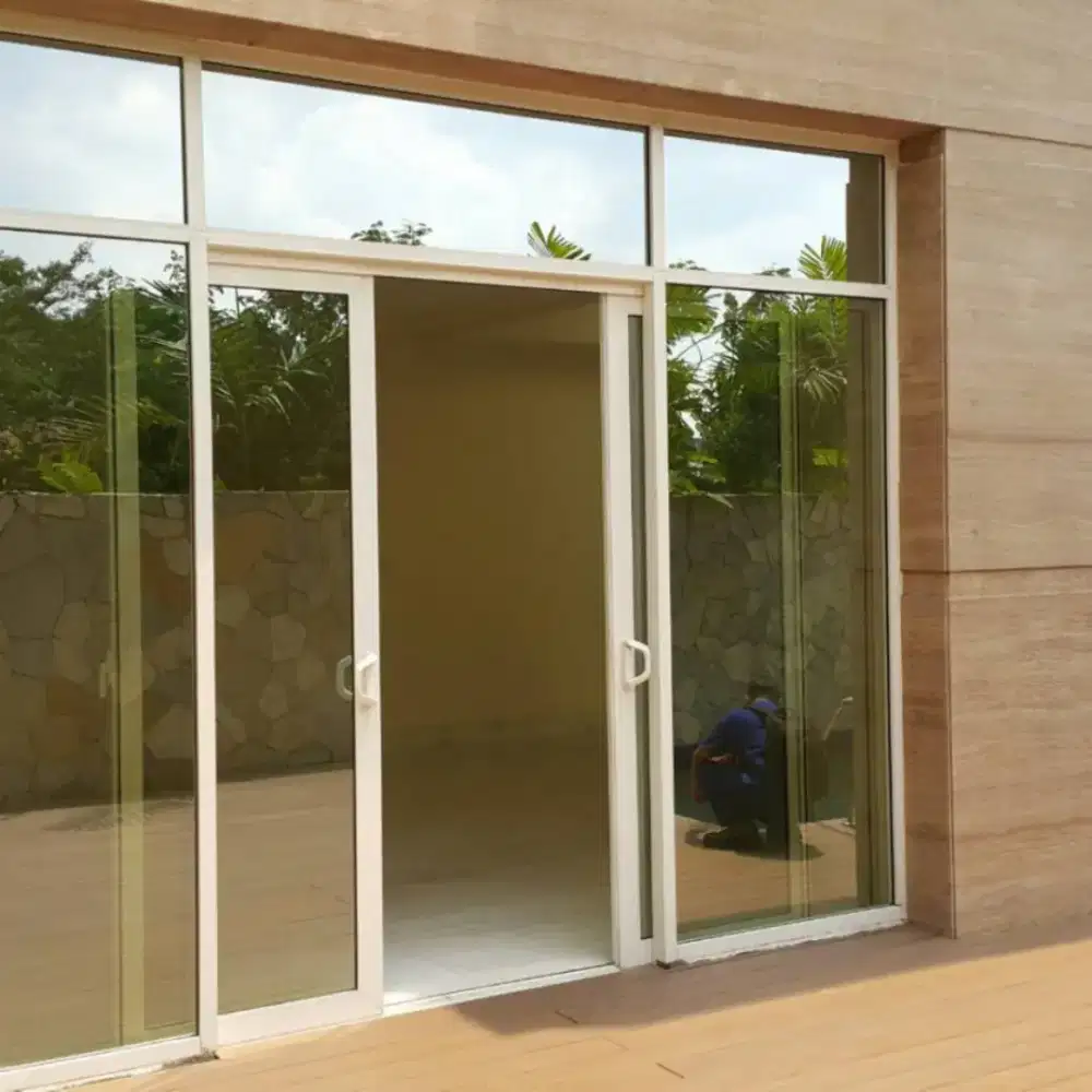 Mengerjakan aluminium kaca pintu jendela kc shower frohing kc film