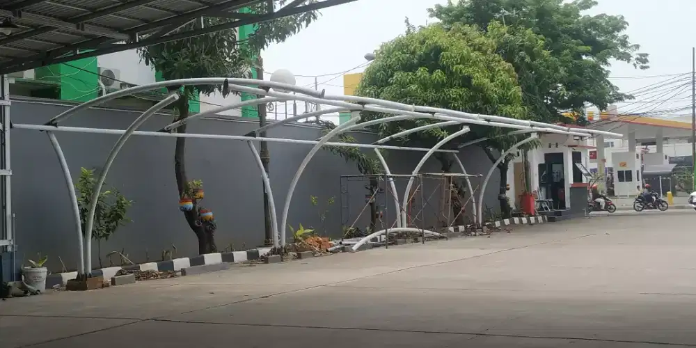 Kanopi Membran minimalis