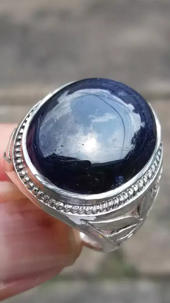 Jual Batu Cincin Permata Dark Royal Blue Sapphire Crystal Good Looking