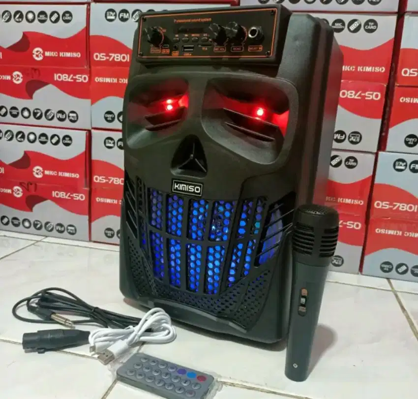 SPEAKER BLOETOOTH KARAOKE SUPER BASSS BONUS MIK REMOT CHARGER