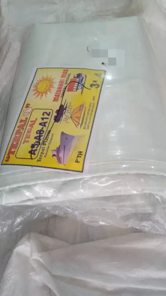 TERPAL KOREA / TERPAL PUTIH UKURAN 4 X 3
