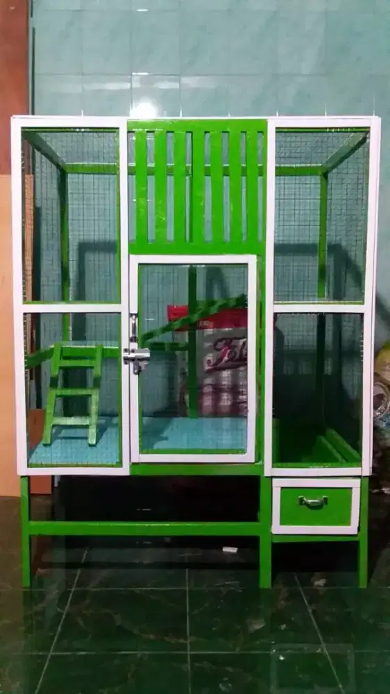 Kandang kucing kayu mahoni SBY