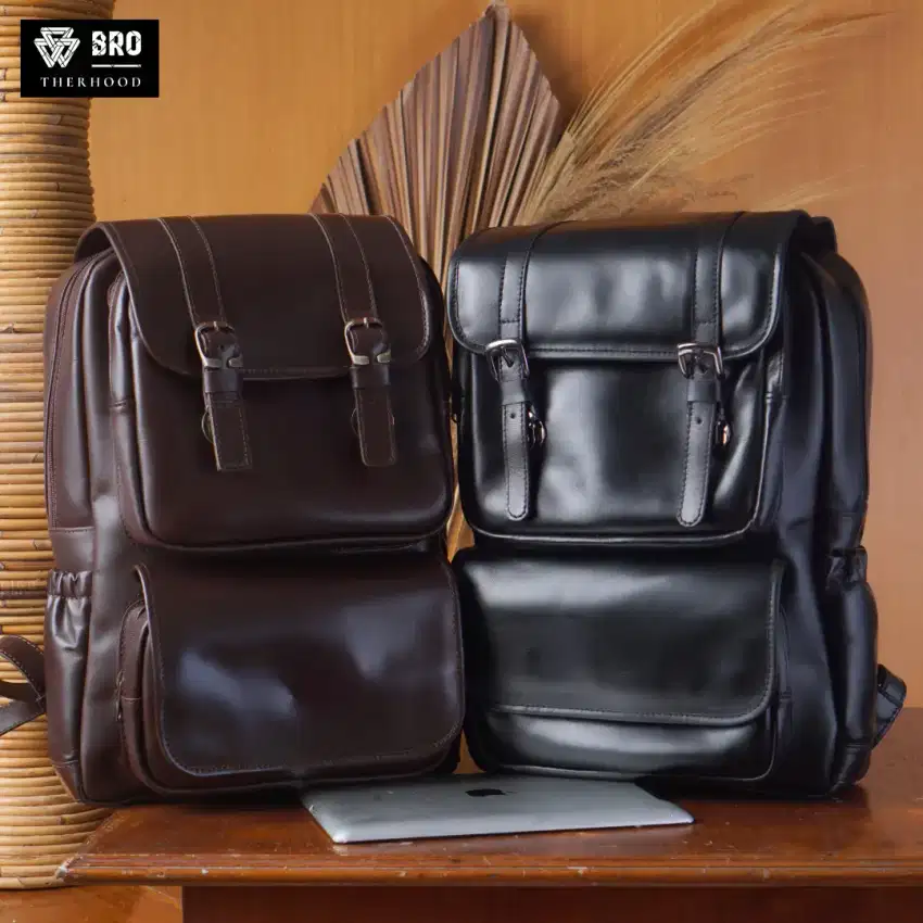 Tas ransel original kulit sapi asli tas laptop BPB15