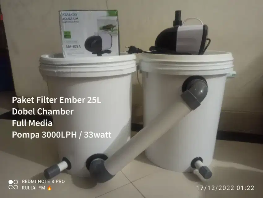 Paket lengkap Filter air Kolam Ikan , koi Nila 2 Skat Chamber