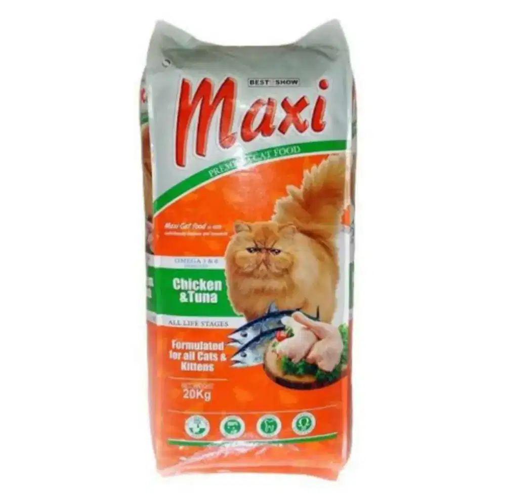 Catfood maxi chicken tuna 20 kg makanan kucing cat food bagus murah