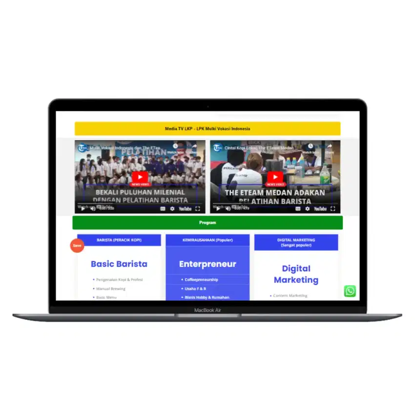 Aplikasi Software Website SEO friendly Medan