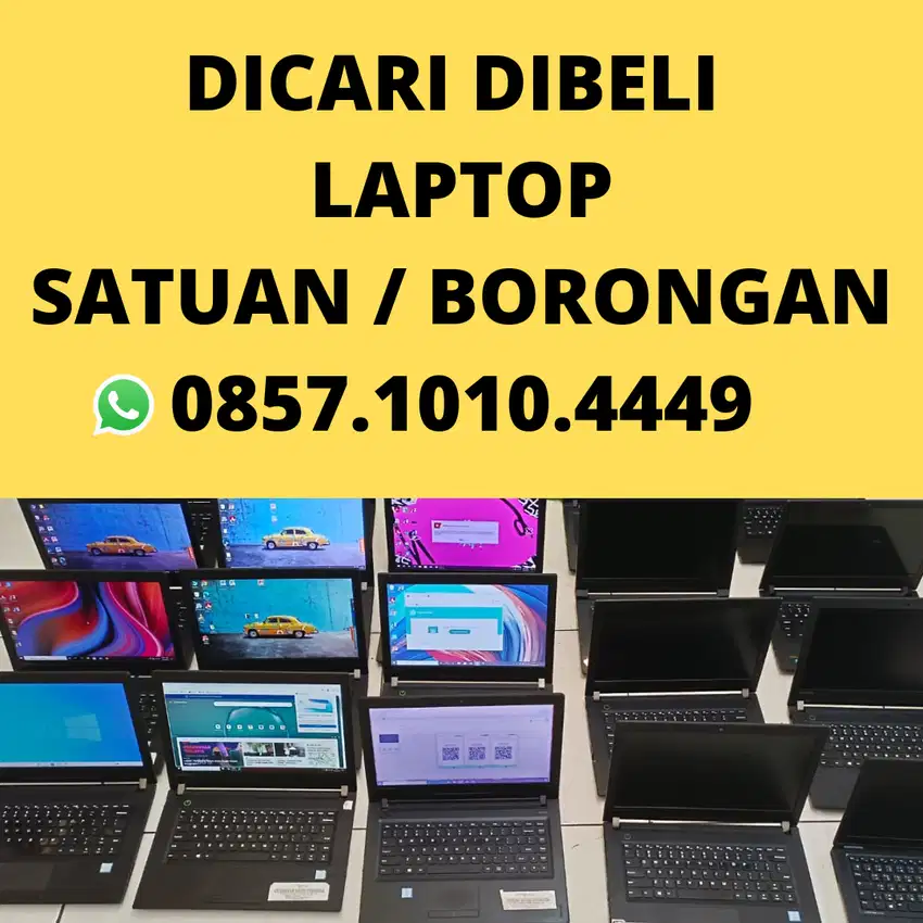 terima jual beli laptop bekas second dijemput