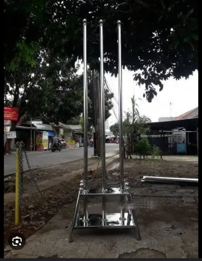 Tiang bendera stanlis mantap