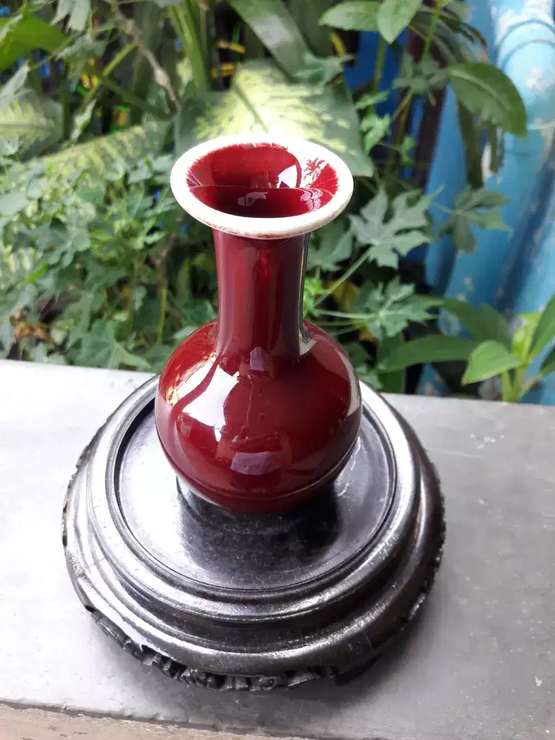 Guci vase cina antik sang de beouf glazed