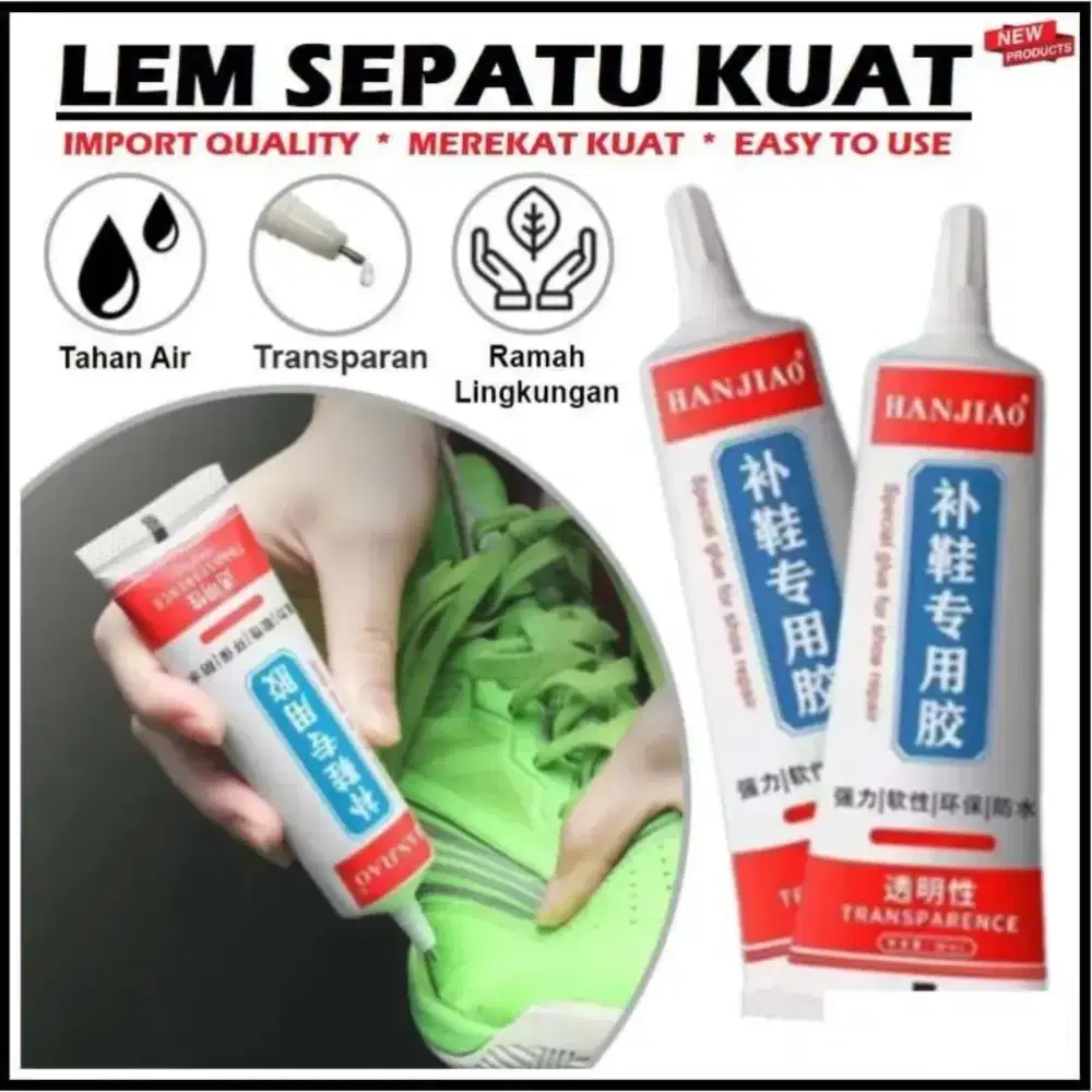 Lem Perbaikan Insole Sol Sepatu Sandal 60ml Bening Kuat Tahan Lama