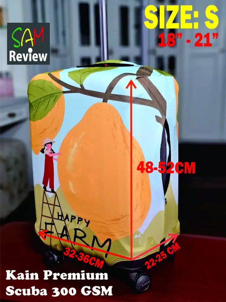 Sarung Koper LEMON Premium Luggage Cover Size S