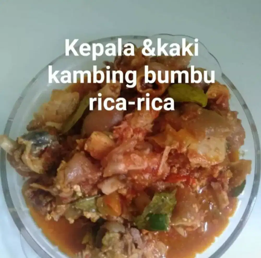 Kepala & kaki kambing bumbu rica rica