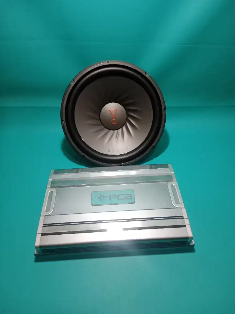 Ples Pasang Paket Audio Power PCA MOS-4.175 and Subwoofer JBL 12 inch