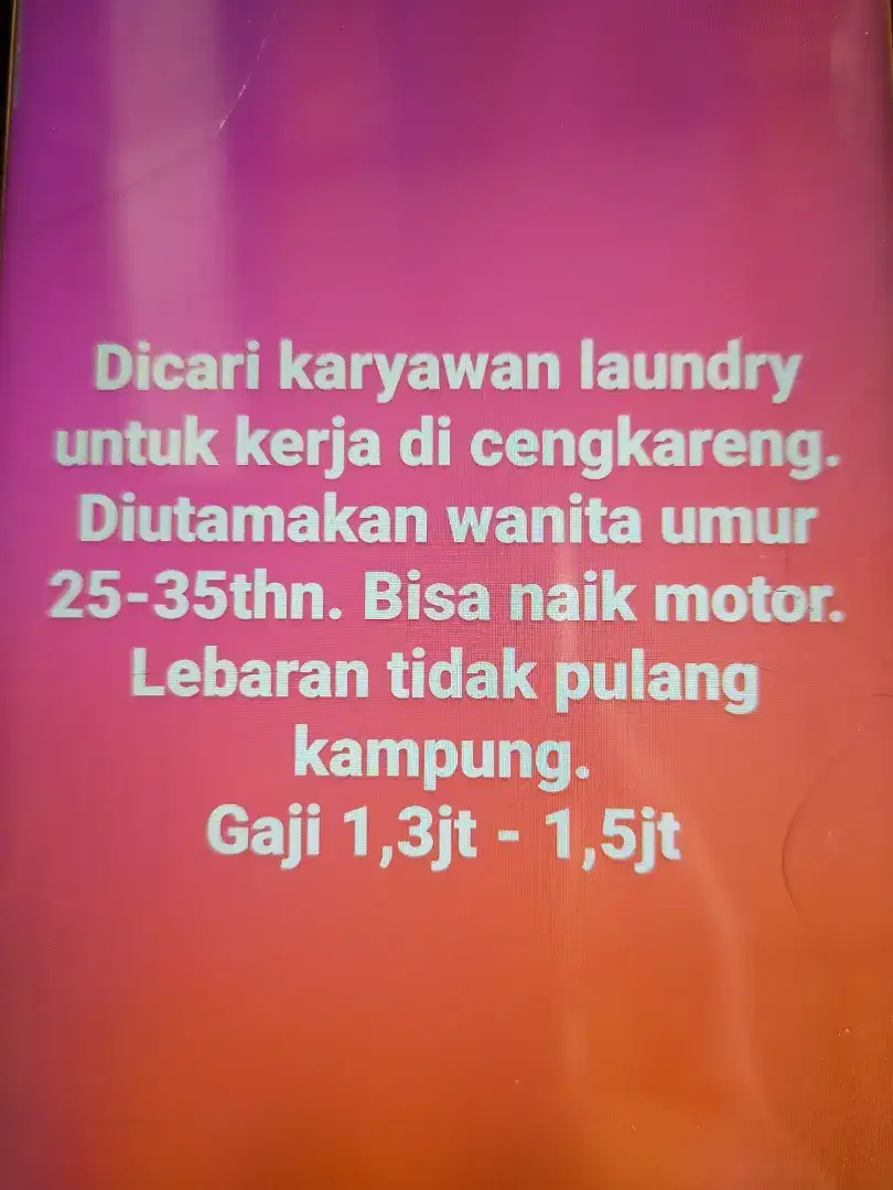 Karyawan Laundry