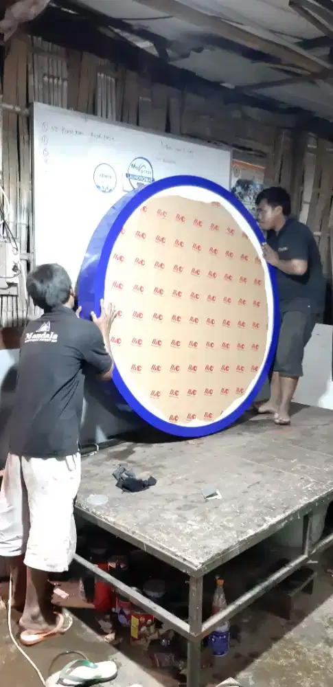 Neon box bulat super cepat.ready stok