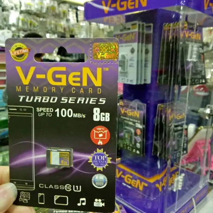 V-GEN Micro SD Vgen Class10 100mbps TURBO Memory Card ORIGINAL