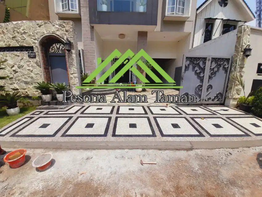 Carport garasi batu sikat