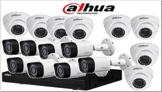 Paket komplit 16 camera cctv Dahua 2Mp includ pemasangan.