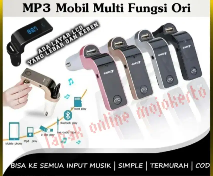 Modulator Mp3 Bluetooth Mobil Multifungsi