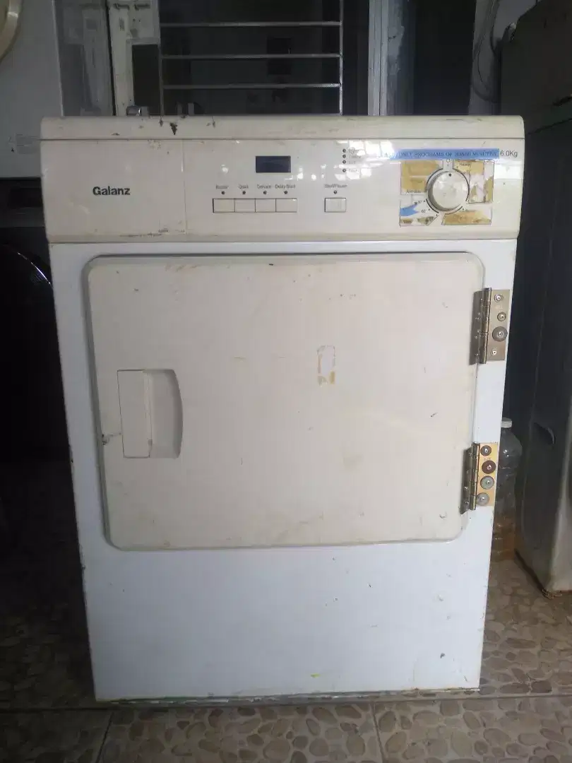 Dryer 6kg merk galanz dv-60q1k kondisi rusak