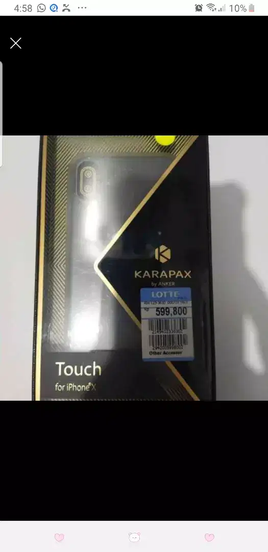 Karapax touch case iphone X ori by anker