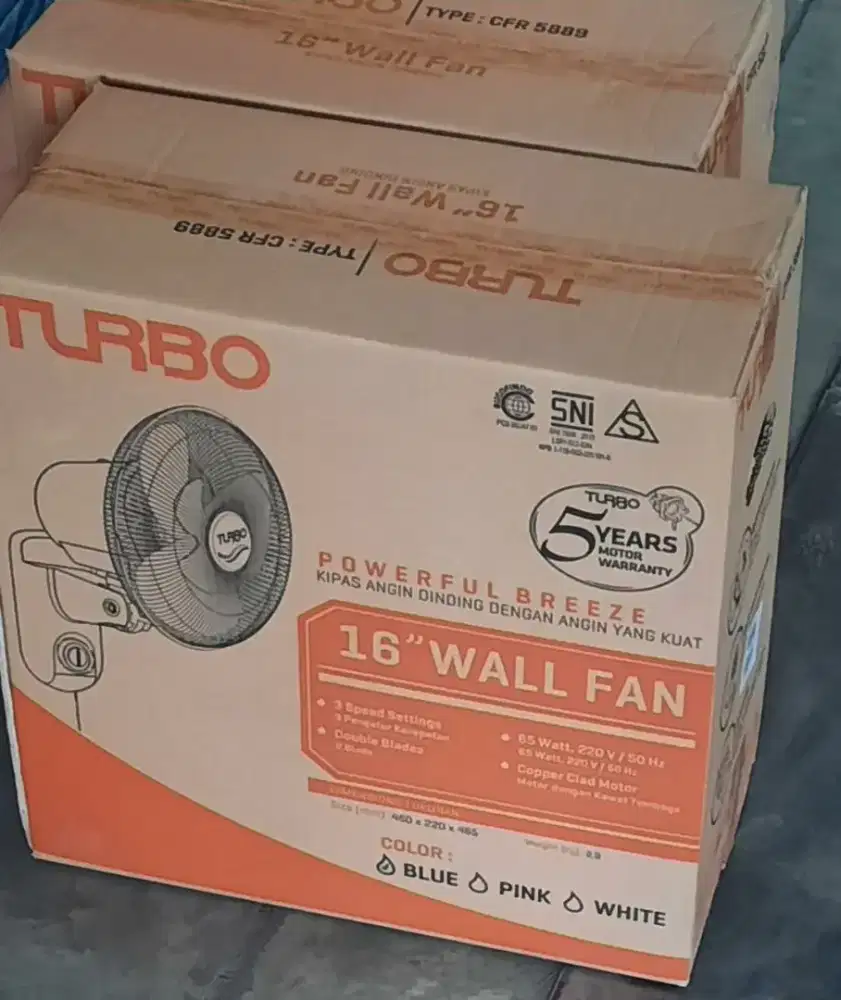 Kipas Angin Dinding Wall Fan 16 inc Turbo CFR 5889