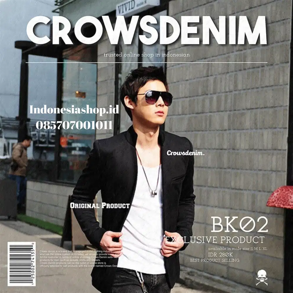 Blazer Casual Korean Black Style – BK02