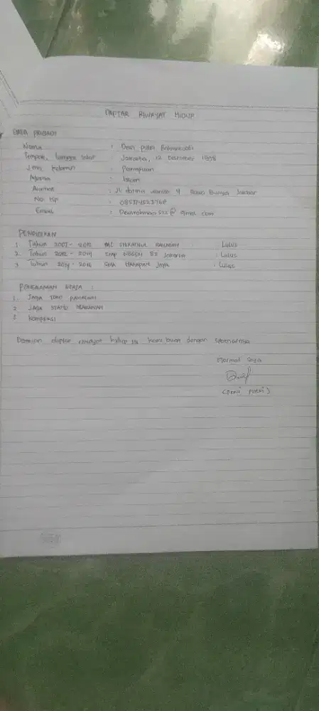 Sedang mencari pekerjaan untuk cewek