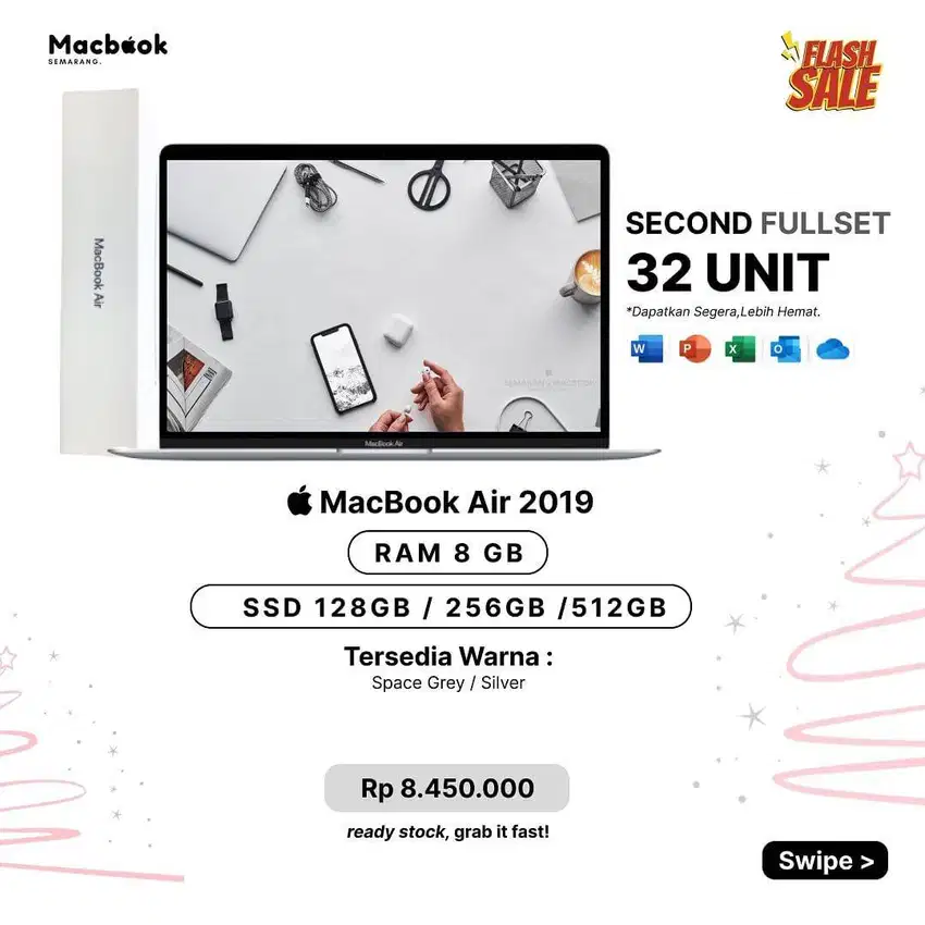 FLASH SALE! MACBOOK AIR 2019 13 8/128GB INTEL CORE i5