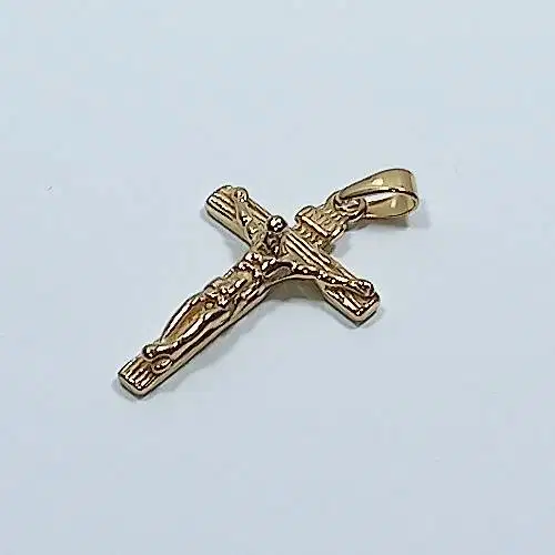 Liontin Kalung Salib Yesus Titanium Gold 2,8cm x 4cm Cross Necklace