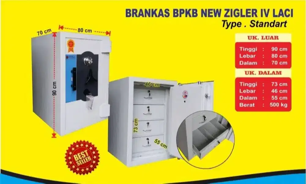 NEW Brankas ZIGLER SAFE size I (Tinggi 60 cm) 6,9jt