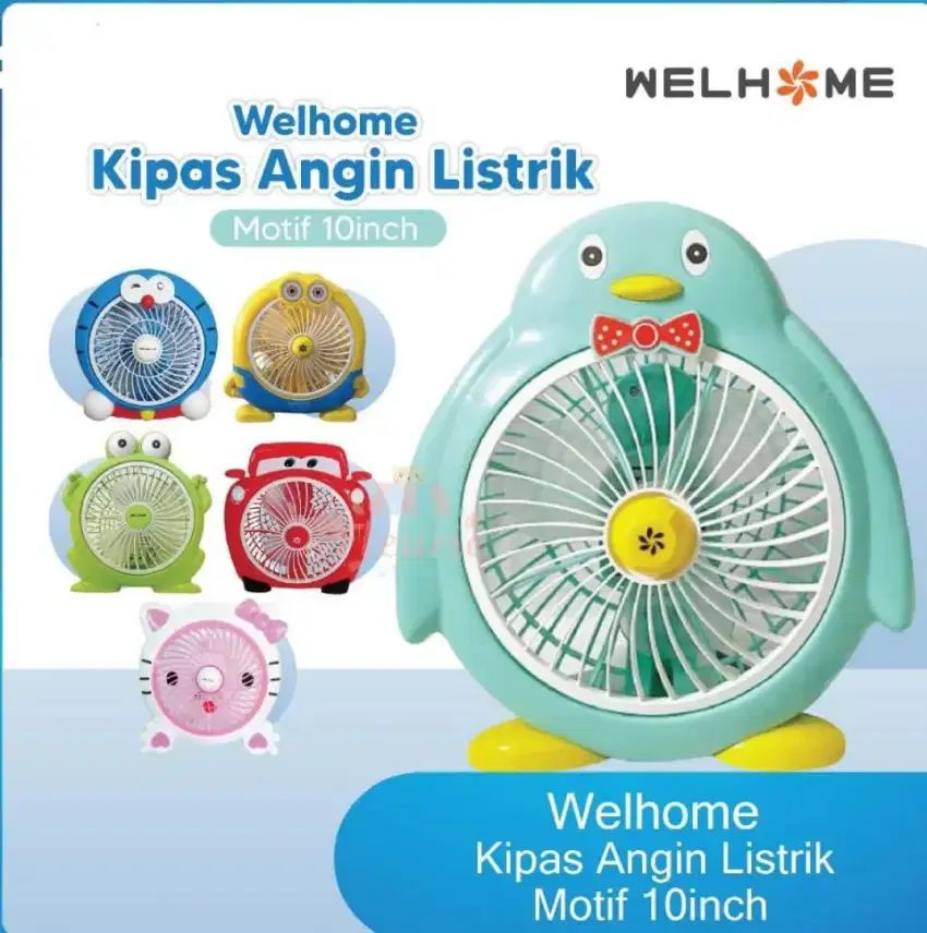 Kipas Angin Box Karakter Welhome 8 inch