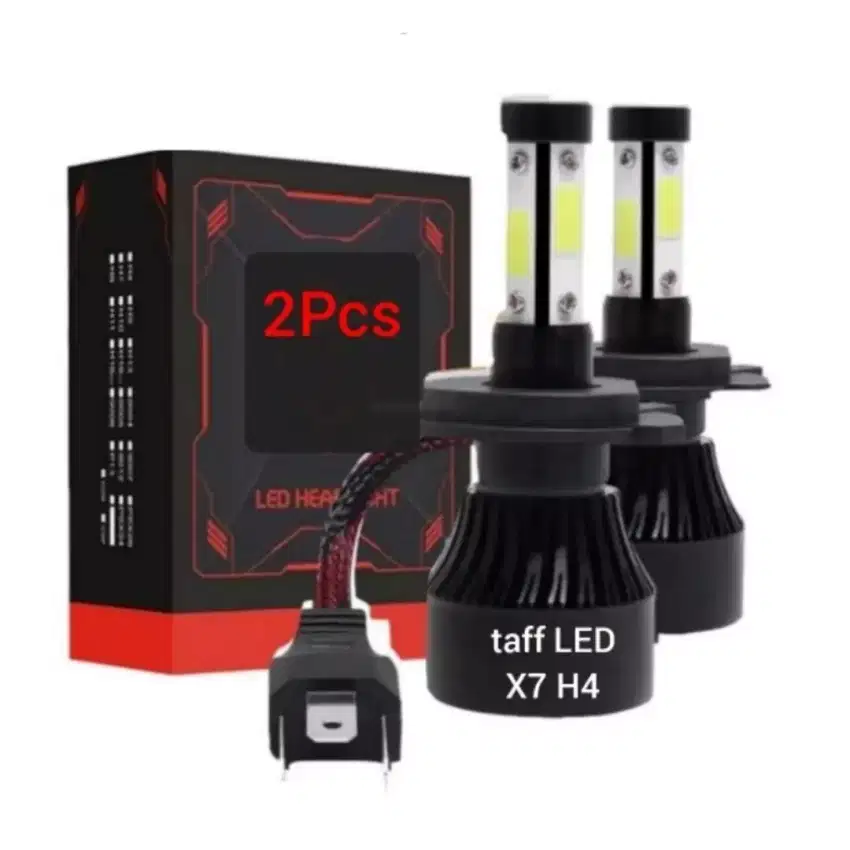 Promo: Lampu LED Mobil H4 X7 Taff Led 4 sisi 70 W/12V nyala putih