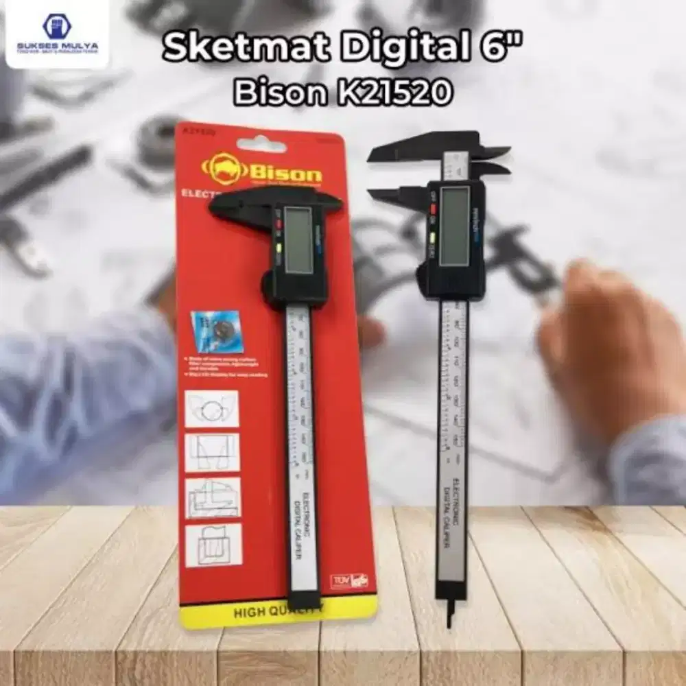 Sigmat Jam Digital Plastik Jangka Sorong 6 inch BISON DOZIRO ENZO MOLR