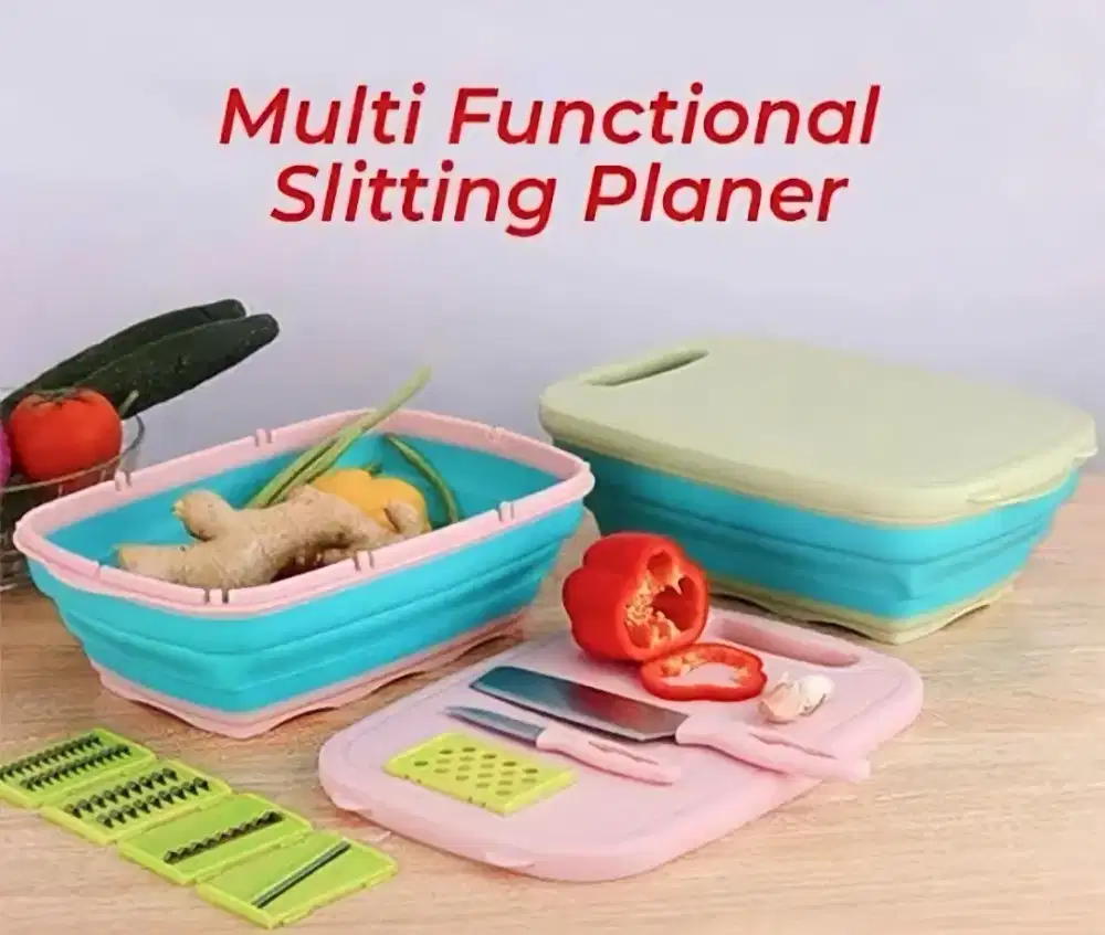 Talenan Set Parutan Baskom 9 In 1 Alat Potong Pisau MultiFungsi