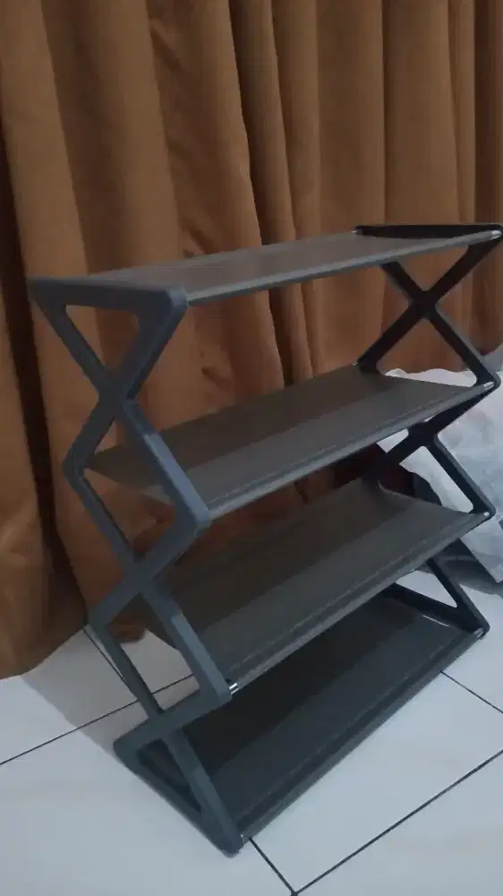Rak Sepatu/Rak Serbaguna 4tingkat Model Zigzag Uk.42x18x49cm (BARU)