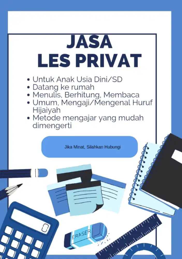 LES PRIVAT CALLISTUNG/UMUM/MENGAJI UNTUK ANAK USIA DINI DAN SD - Jasa ...