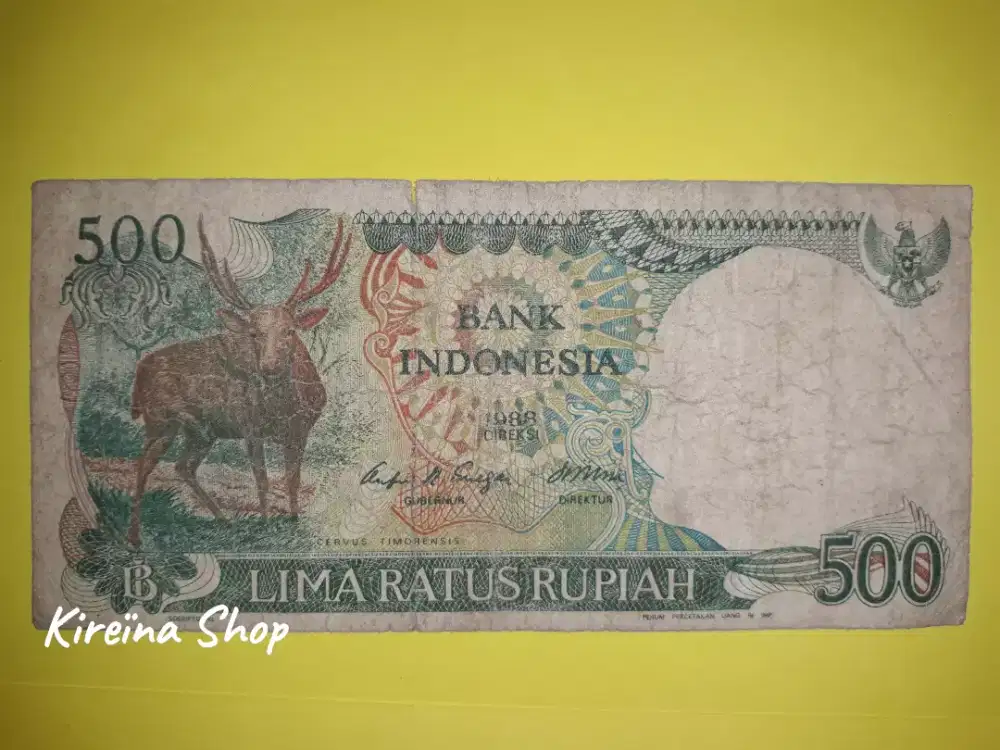 Uang Kuno 1988 500 Rupiah