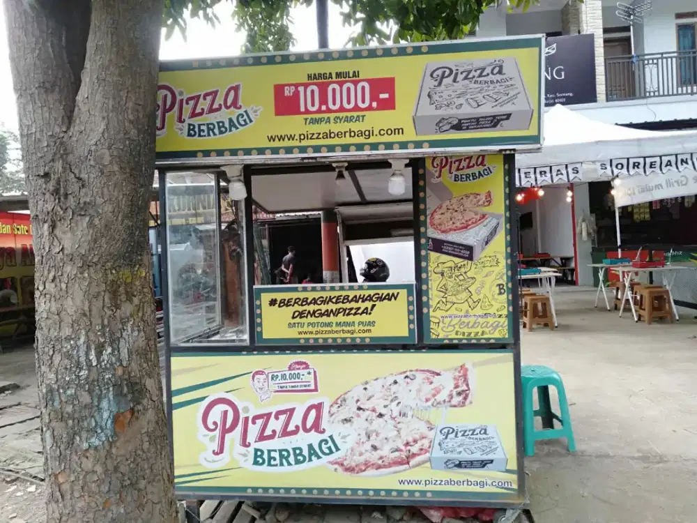 Gerobak bekas pizza / bubur ayam