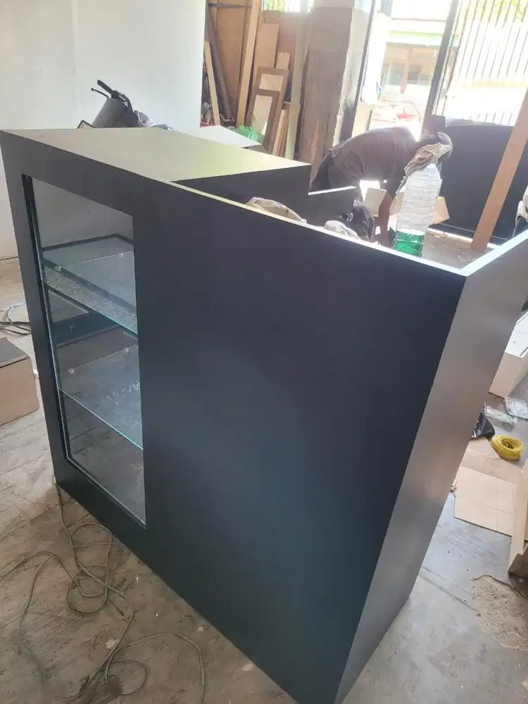 Meja kasir minimalis Black | 120x50x110cm