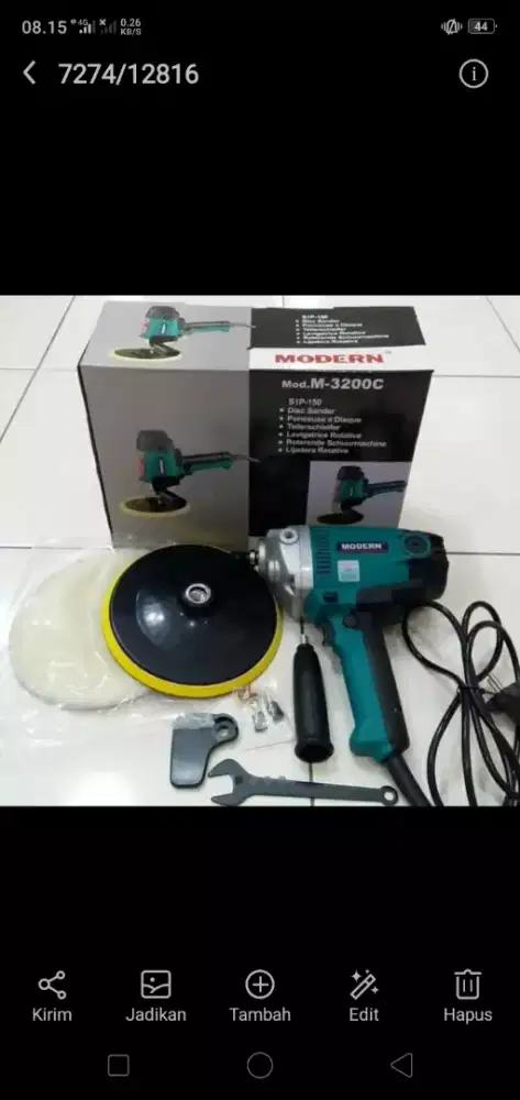 (RUMAH TEKNIK JOGJA)mesin poles modern 7 inch