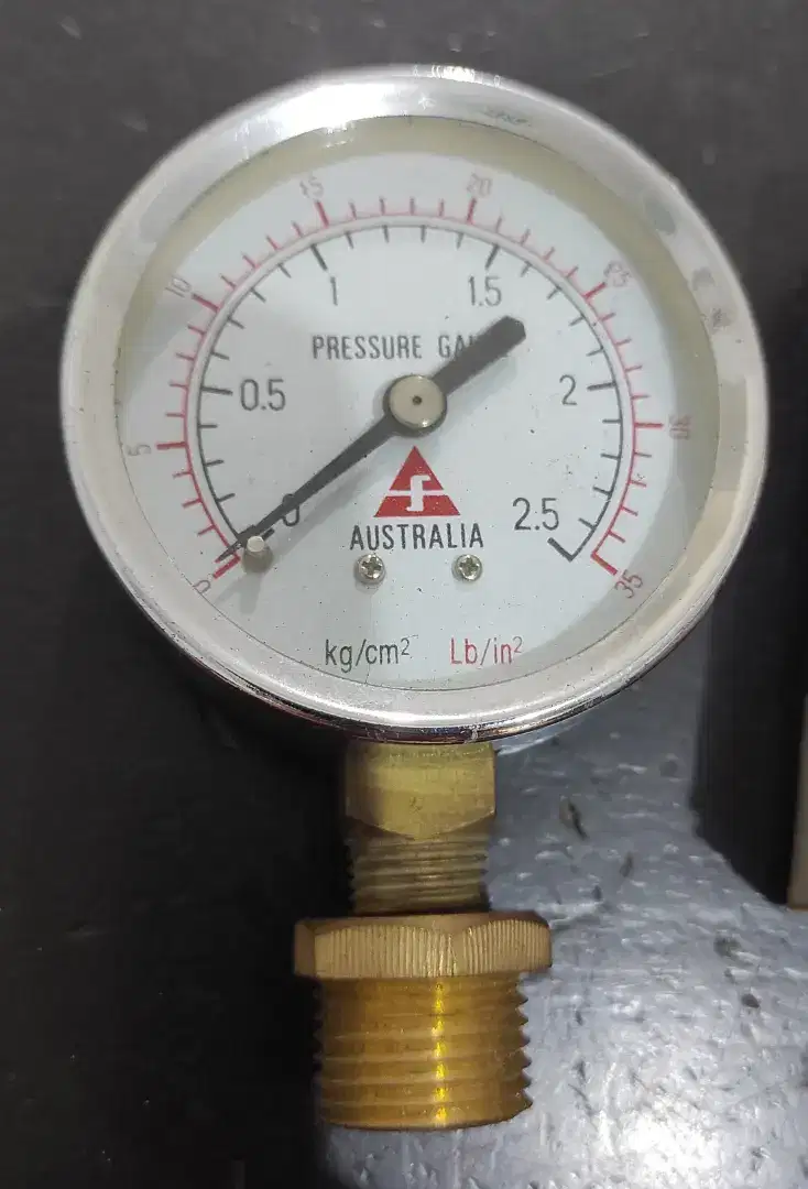 Pressure Gauge Australia Standard Raket DIA 2.5 inch THR 1/4 Stainless
