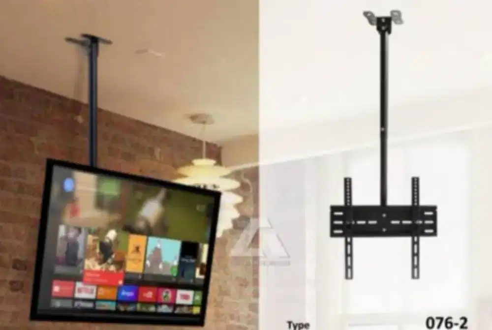 Bracket/braket tv model gantung plafon atap
