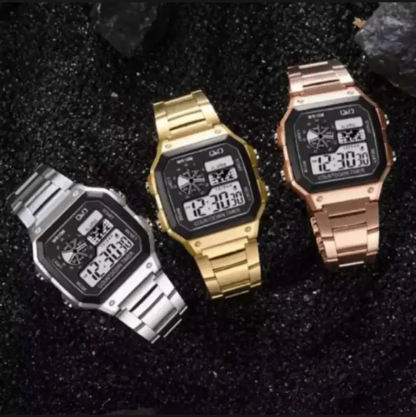 Jam Tangan Rantai Digital Warna Rose Gold !