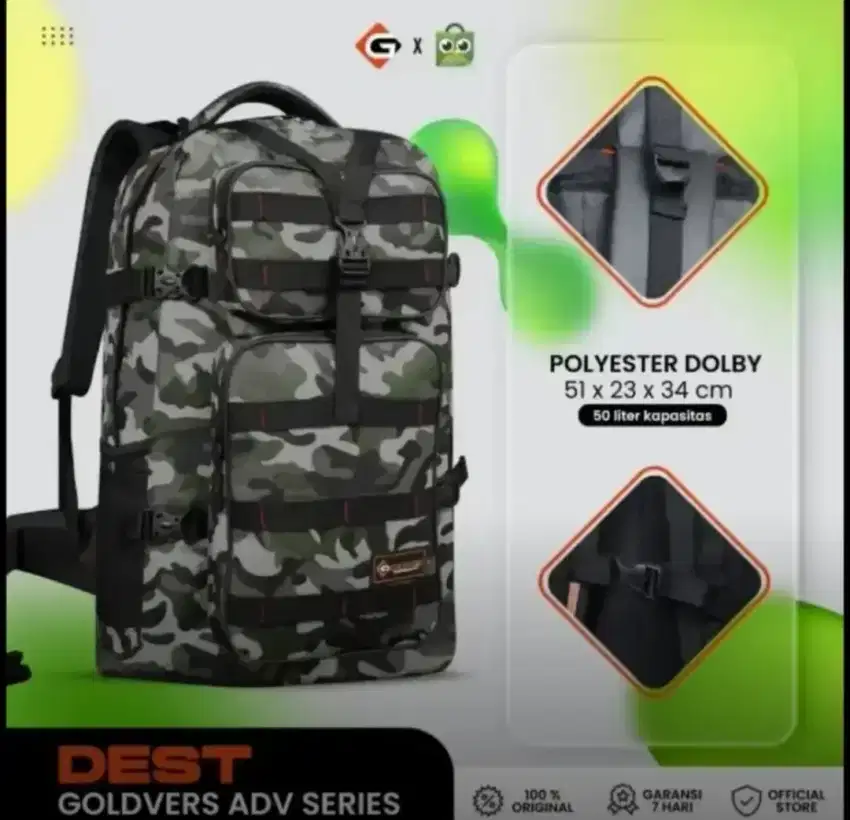 Tas Backpack Jumbo Army