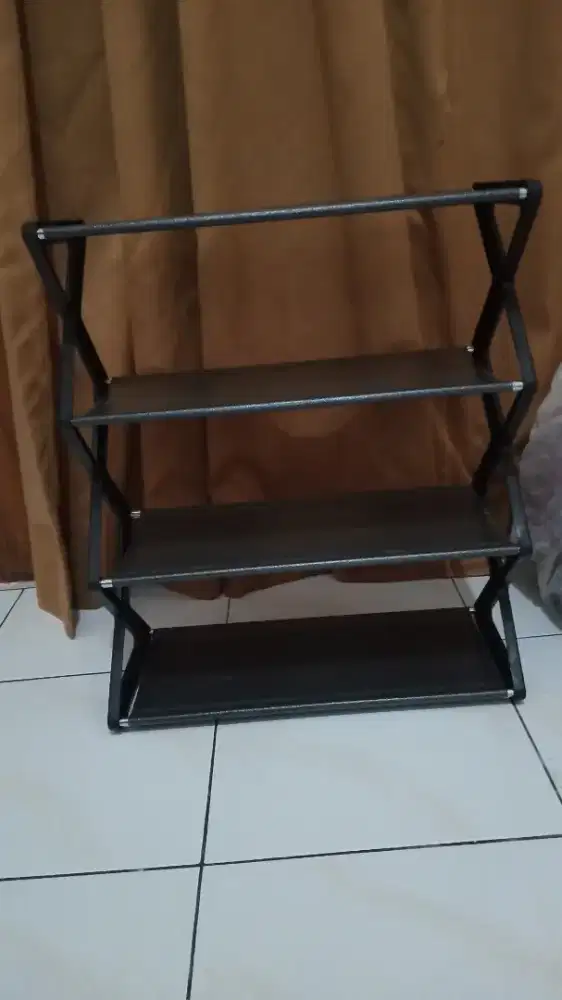 Rak Sepatu/Rak Serbaguna 4tingkat Model Zigzag Uk.42x18x49cm (BARU)