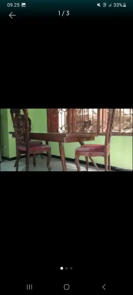 Meja makan jati, kursi bisa 6 atau 3 nego